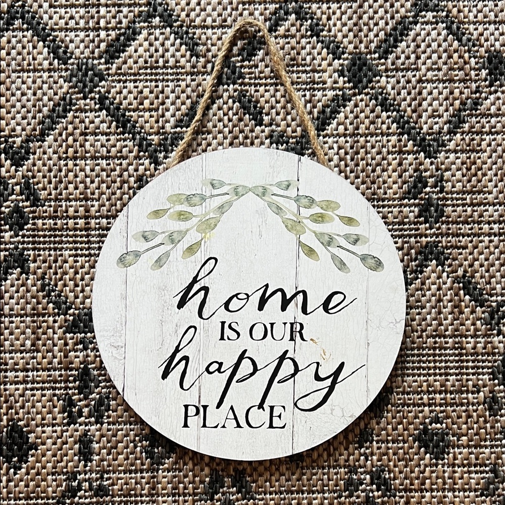 Round Wall Hanging with Inspirational Quote